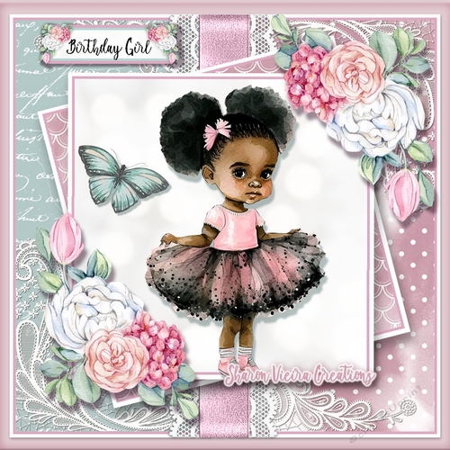 Cute Birthday Girl - Three 