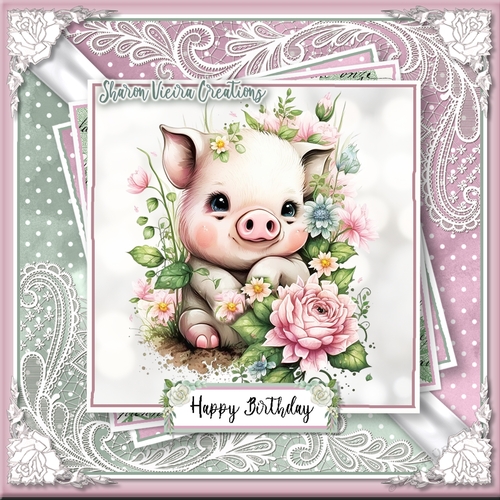 Just a pig and her flowers KIT-two 