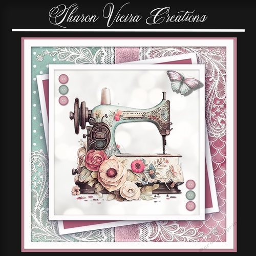 Just a beautiful floral sewing machine KIT-TWO 