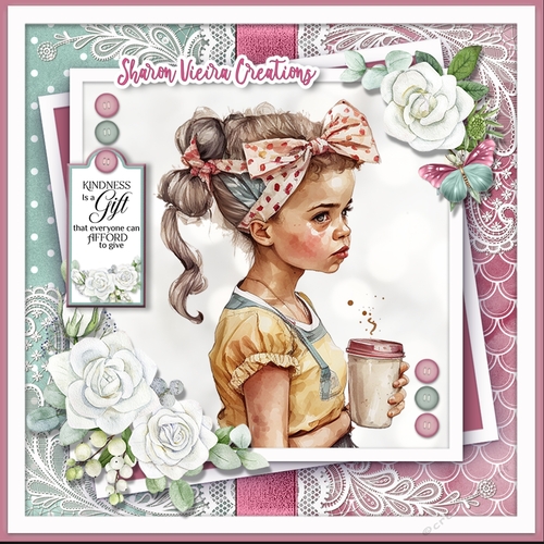 A girl and her Drink KIT-FOUR 