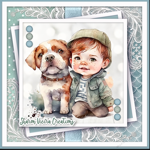 A cute lil boy and his dog two 