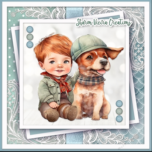 A cute lil boy and his dog three 