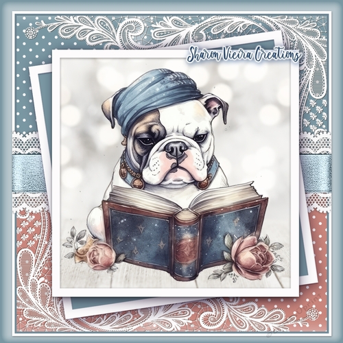 Just a Bulldog and his books KIT-Three