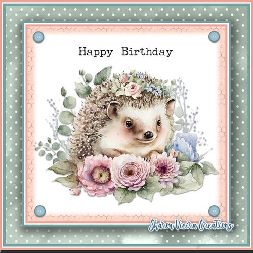 The floral Hedge Hog  KIT-TWO
