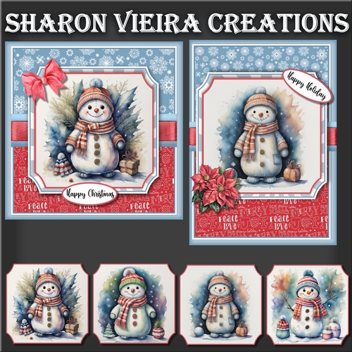 Christmas Snowman topper kit 