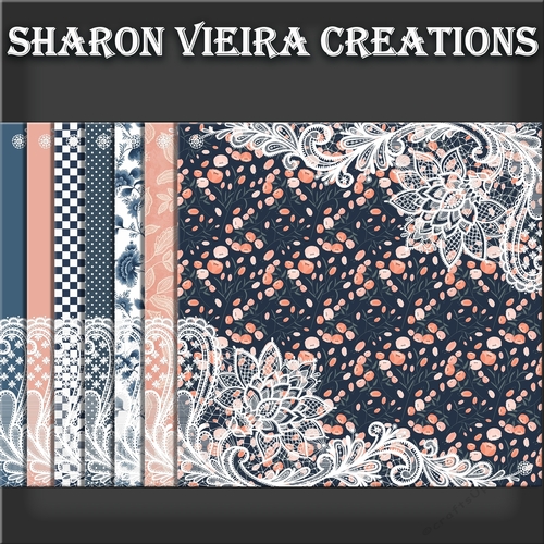 Navy and Coral Papers 3