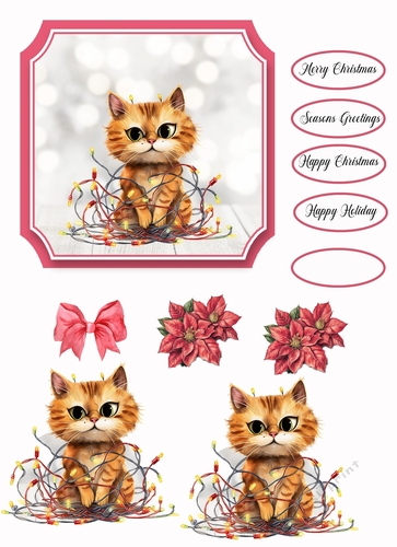 Christmas Cat Topper 