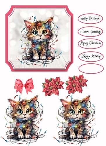 Christmas Cat Topper 3