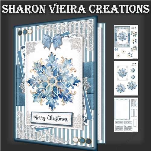 Blue Christmas Card One 