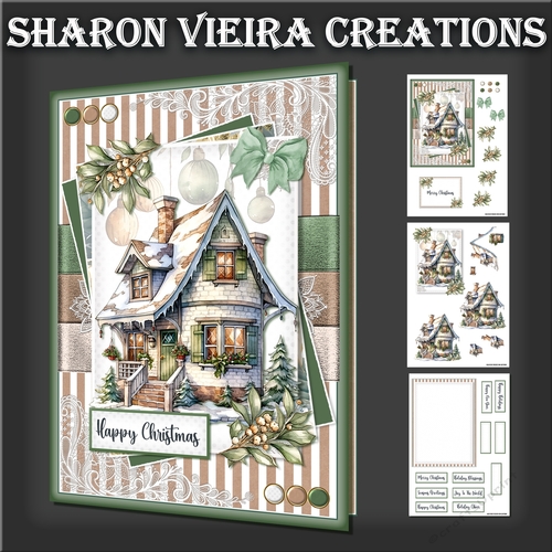 Green and Kraft  Christmas Card Two 