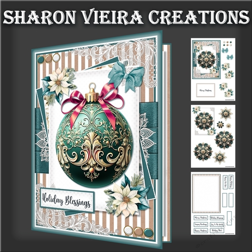 Teal and Kraft Christmas one 