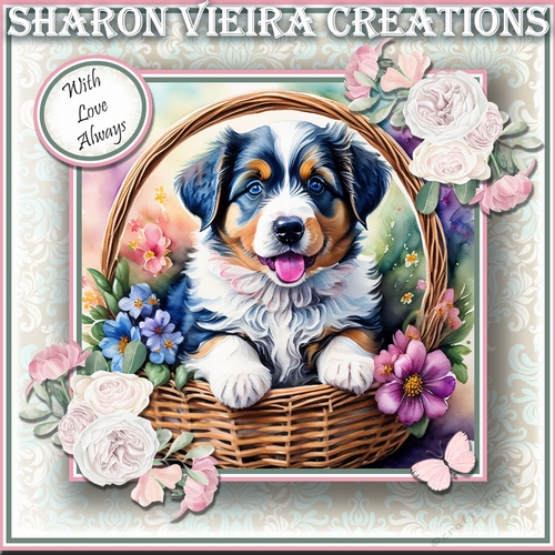 Puppy In a Basket 1 