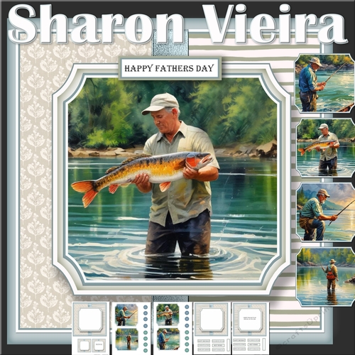 Watercolour Fishing Topper Kit 