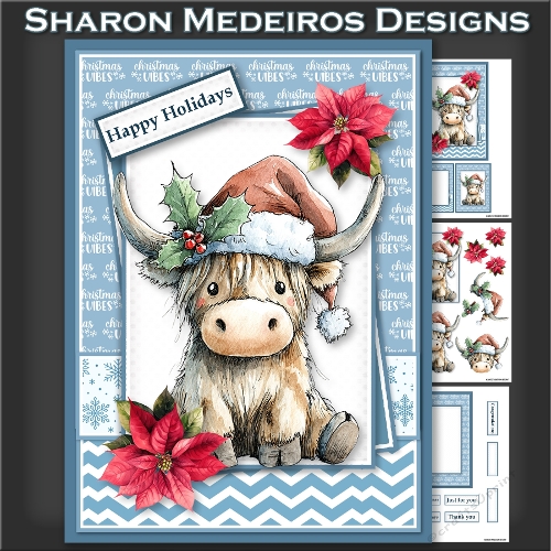 Christmas Highland Cow 