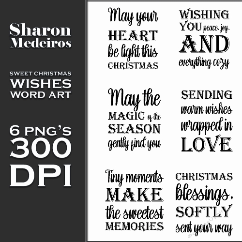 Sweet christmas word art 