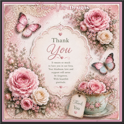 cup1451629_2357 - Floral Thank you 
