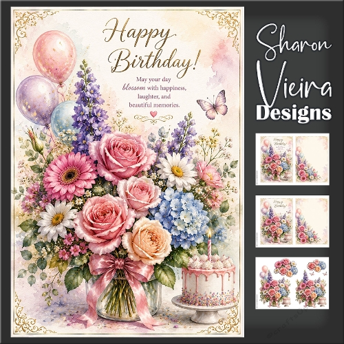 Floral series : Happy Birthday 