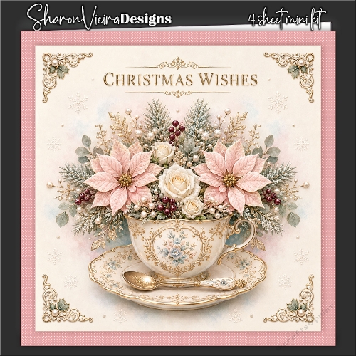Christmas wishes pink 