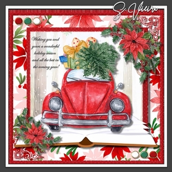 Christmas Trucks and cars Red 4