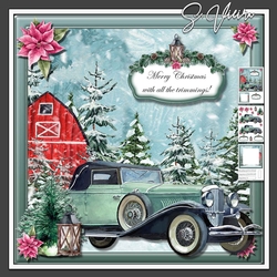 Christmas Vintage car Onee