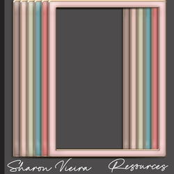 Soft Pastel Earth Series Frames THREE 6x8