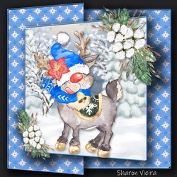 Blue Christmas Fold back 2