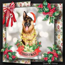Christmas Dog Fold back 2