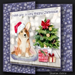 Christmas Corgi Fold Back