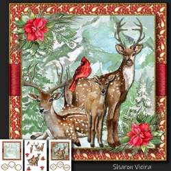 Christmas forest family