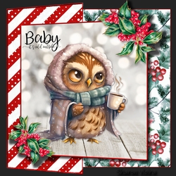 Christmas Owl fold back two 