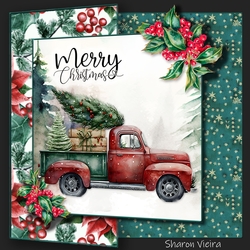 Christmas Fold Back trucks two