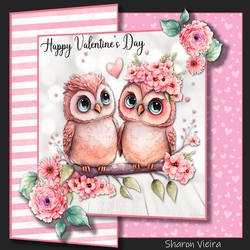 Valentine owl fold back with folio option 4