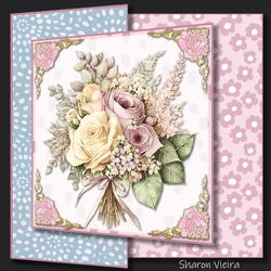 Floral bouquet Fold back with Folio option 2