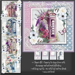 Telephone with Flowers full Topper Kit 