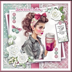 A girl and her Drink KIT-ONE