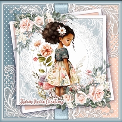 A beautiful girl and her flowers KIT-ONE 