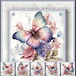 Floral Butterfly Complete Topper Kit