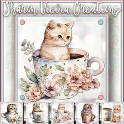 Floral Cat Complete Topper Kit