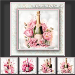 The Floral Champagne Topper Kit
