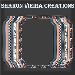 Navy and Coral Mats 4