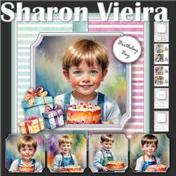Watercolour Birthday Boy