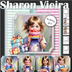 Watercolour Birthday Girl
