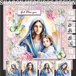 Mother Mary and baby Jesus Topper kit