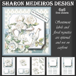 THe Floral teacup 6x6 