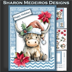 Christmas Highland Cow