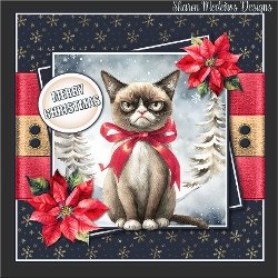 Jolly Christmas cat 1 