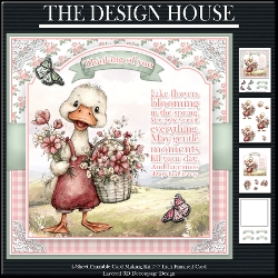 Thinking of you Floral Duck 3d decoupage kit 
