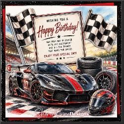 Fast car Male Birthday 