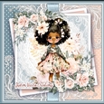 A beautiful girl and her flowers KIT-THREE