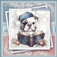 Just a Bulldog and his books KIT-Three